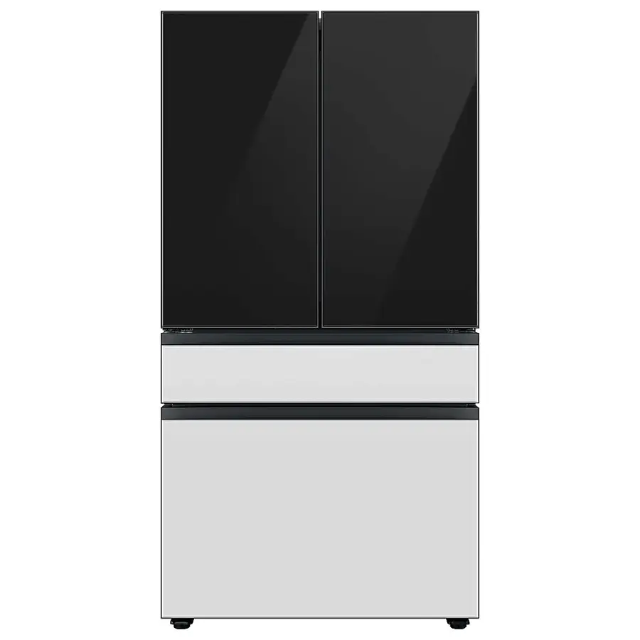 Alt View 15. Samsung - Bespoke 4-Door French Door Refrigerator Panel - Middle Panel - White Glass.