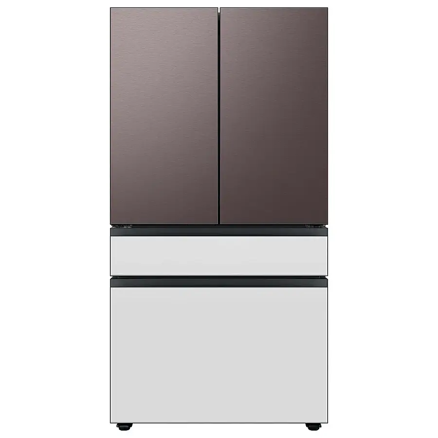 Alt View 18. Samsung - Bespoke 4-Door French Door Refrigerator Panel - Middle Panel - White Glass.