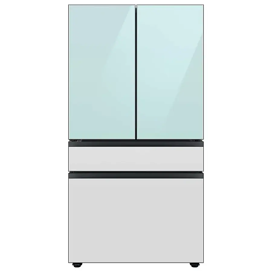 Alt View 19. Samsung - Bespoke 4-Door French Door Refrigerator Panel - Middle Panel - White Glass.