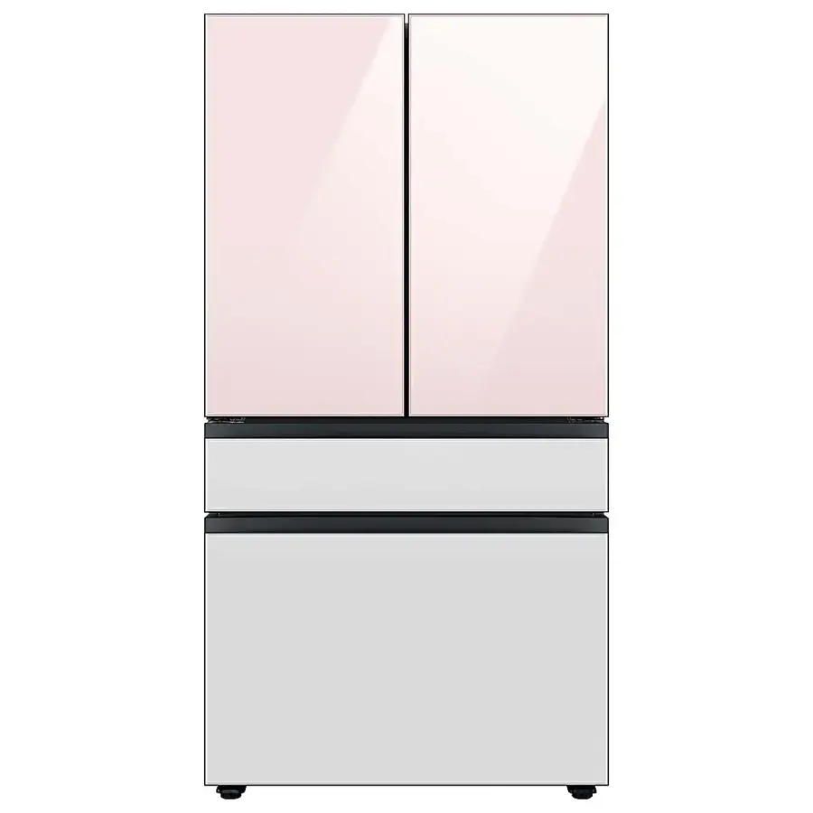 Alt View 22. Samsung - Bespoke 4-Door French Door Refrigerator Panel - Middle Panel - White Glass.