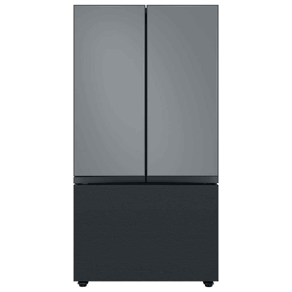 Alt View 13. Samsung - Bespoke 3-Door French Door Refrigerator panel - Top Panel - Gray Glass.