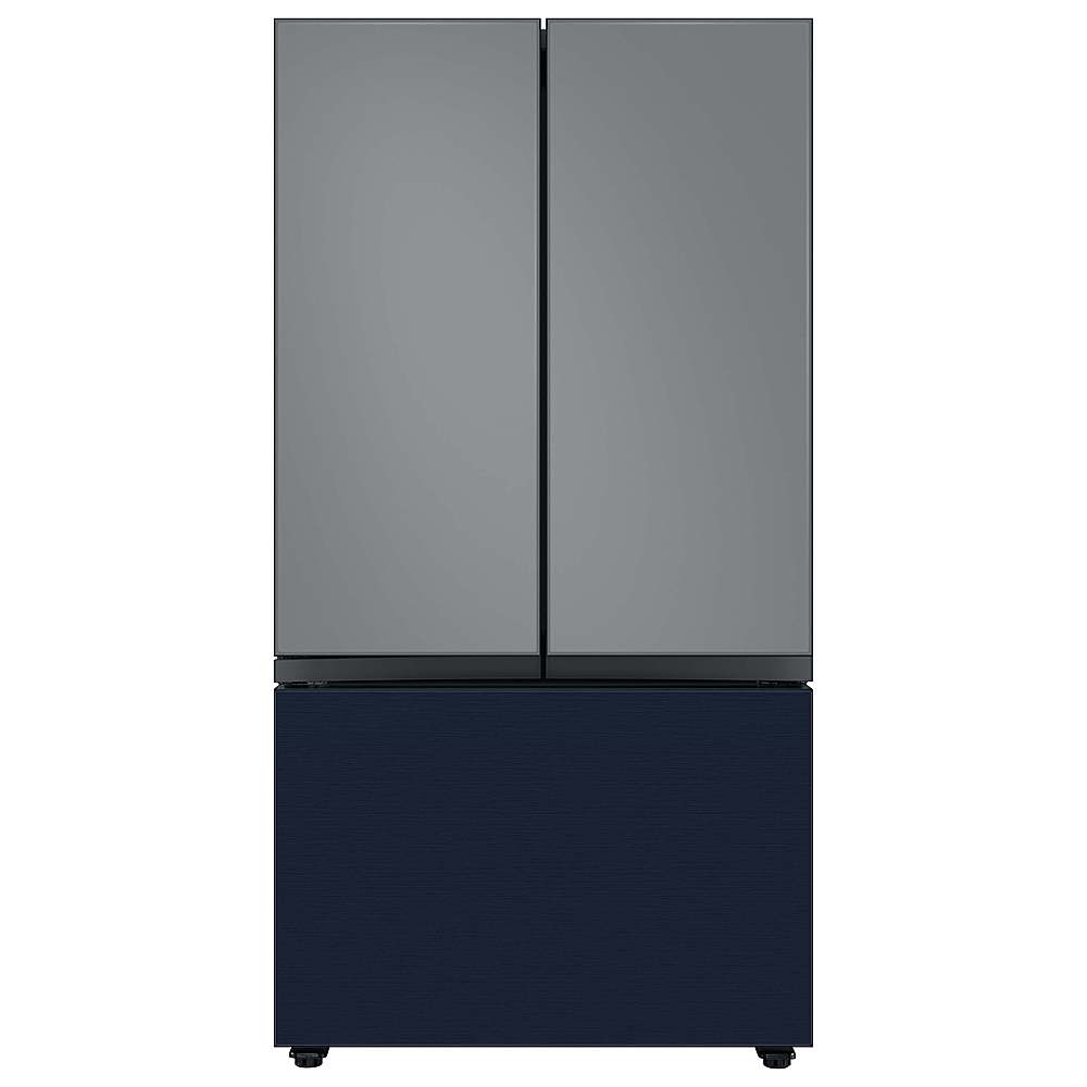 Alt View 15. Samsung - Bespoke 3-Door French Door Refrigerator panel - Top Panel - Gray Glass.