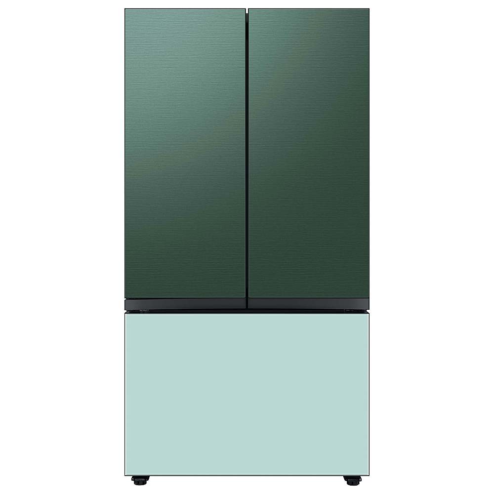 Alt View 16. Samsung - Bespoke 3-Door French Door Refrigerator panel - Bottom Panel - Morning Blue Glass.
