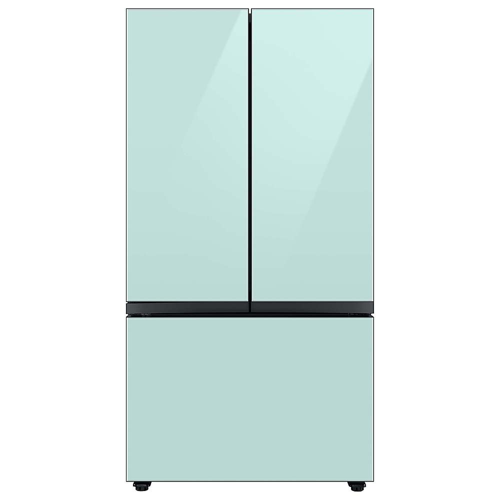 Alt View 18. Samsung - Bespoke 3-Door French Door Refrigerator panel - Bottom Panel - Morning Blue Glass.
