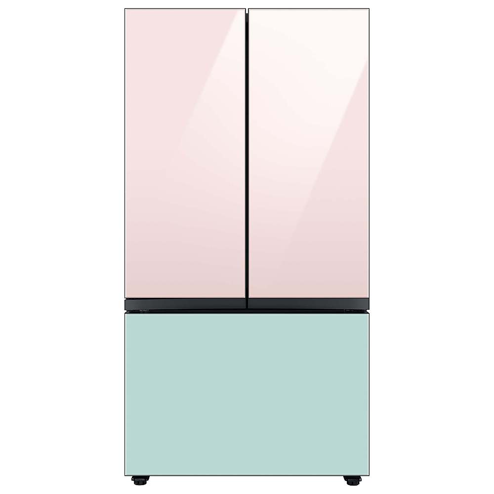 Alt View 21. Samsung - Bespoke 3-Door French Door Refrigerator panel - Bottom Panel - Morning Blue Glass.