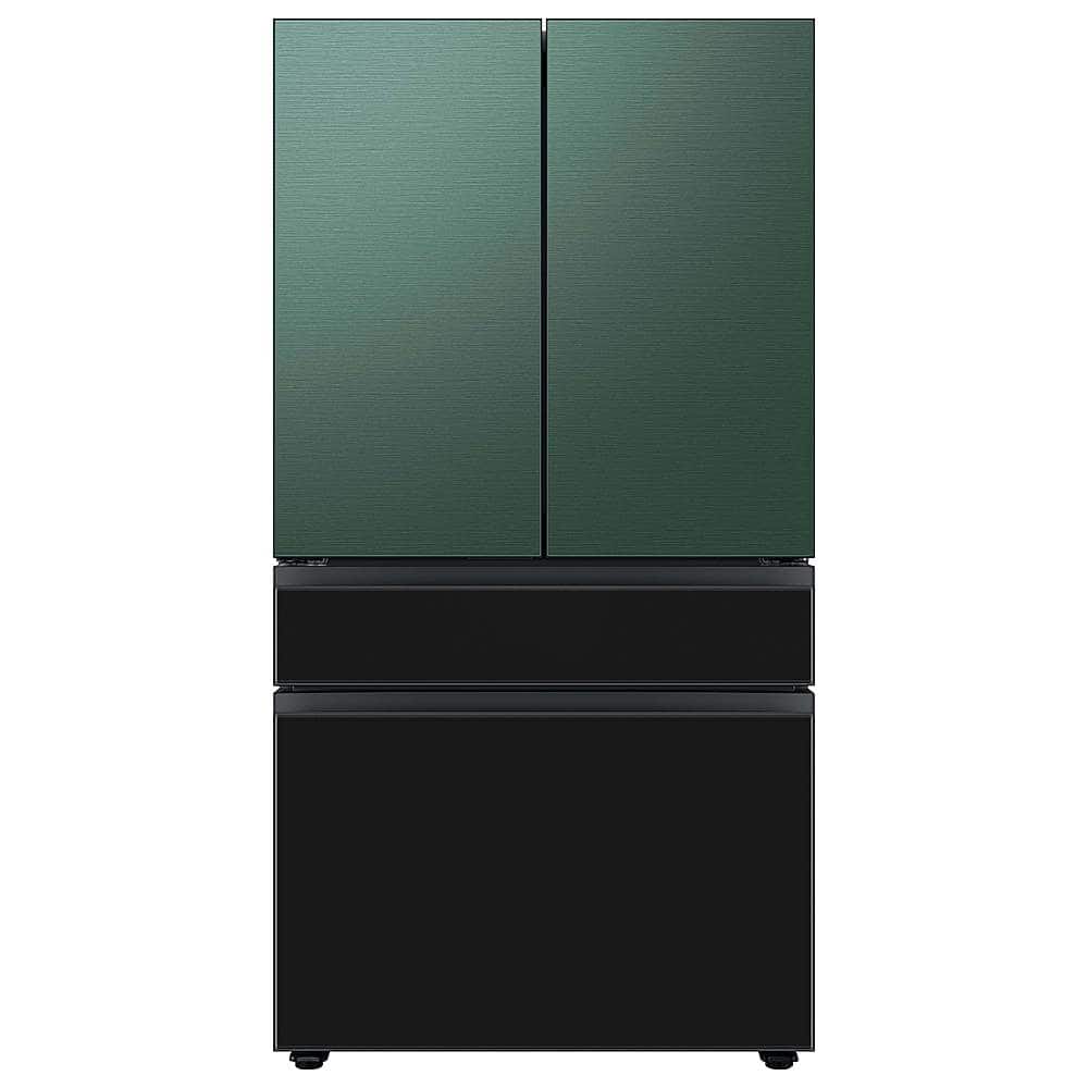 Alt View 16. Samsung - Bespoke 4-Door French Door Refrigerator Panel - Middle Panel - Charcoal Glass.