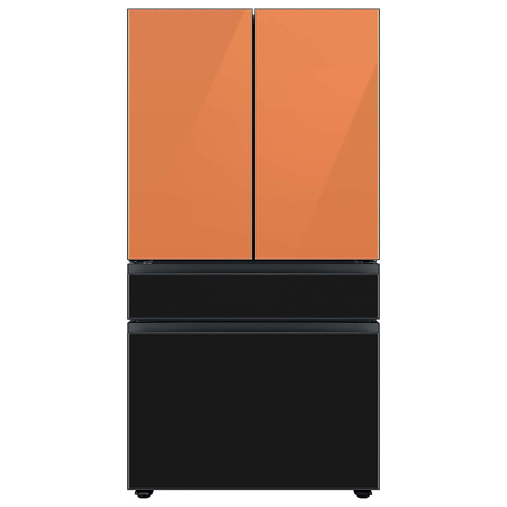 Alt View 19. Samsung - Bespoke 4-Door French Door Refrigerator Panel - Middle Panel - Charcoal Glass.