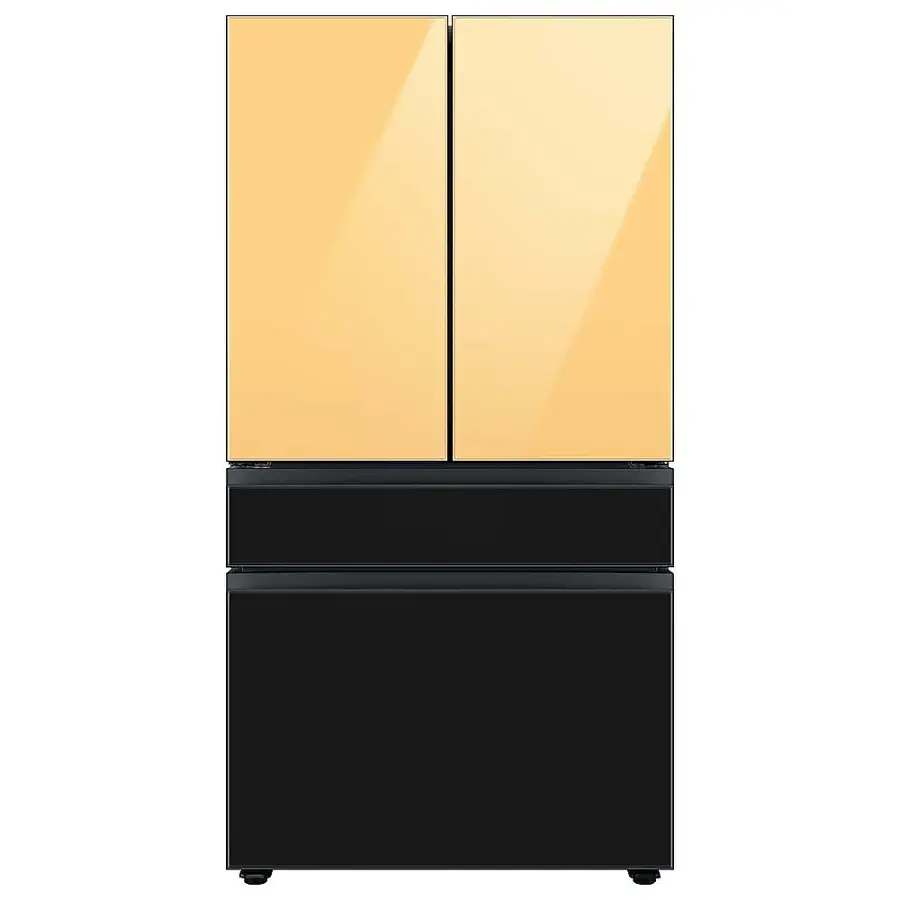 Alt View 20. Samsung - Bespoke 4-Door French Door Refrigerator Panel - Middle Panel - Charcoal Glass.