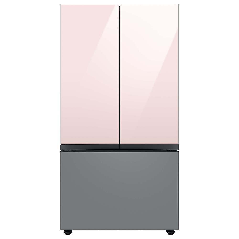Alt View 22. Samsung - Bespoke 3-Door French Door Refrigerator panel - Bottom Panel - Gray Glass.