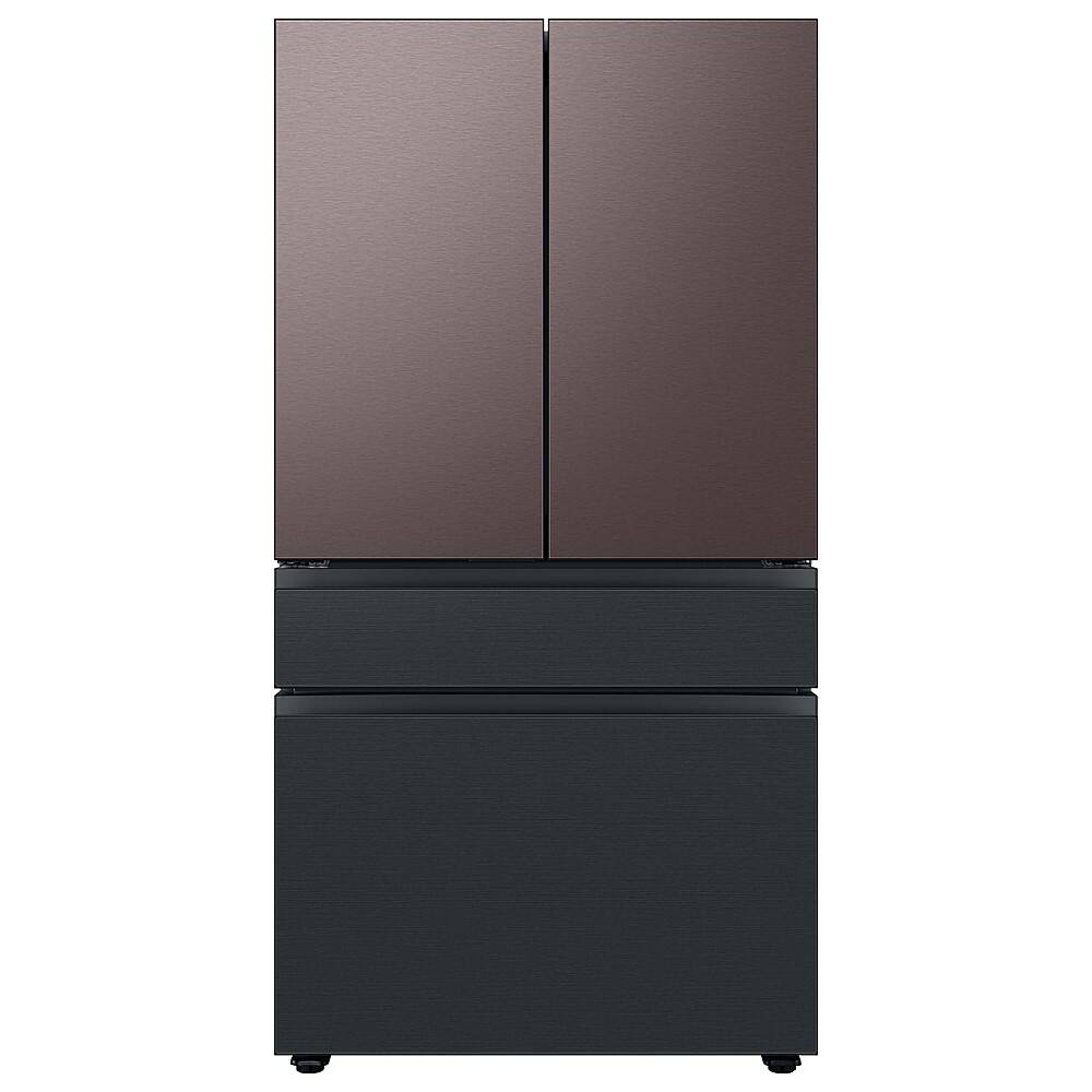Alt View 17. Samsung - Bespoke 4-Door French Door Refrigerator panel - Bottom Panel - Matte Black.