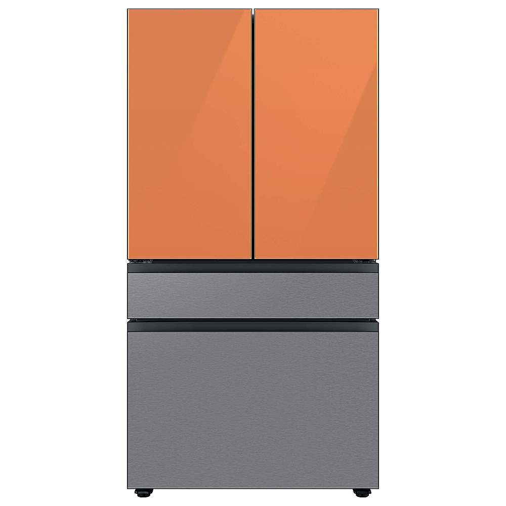 Alt View 12. Samsung - Bespoke 4-Door French Door Refrigerator Panel - Top Panel - Clementine Glass.
