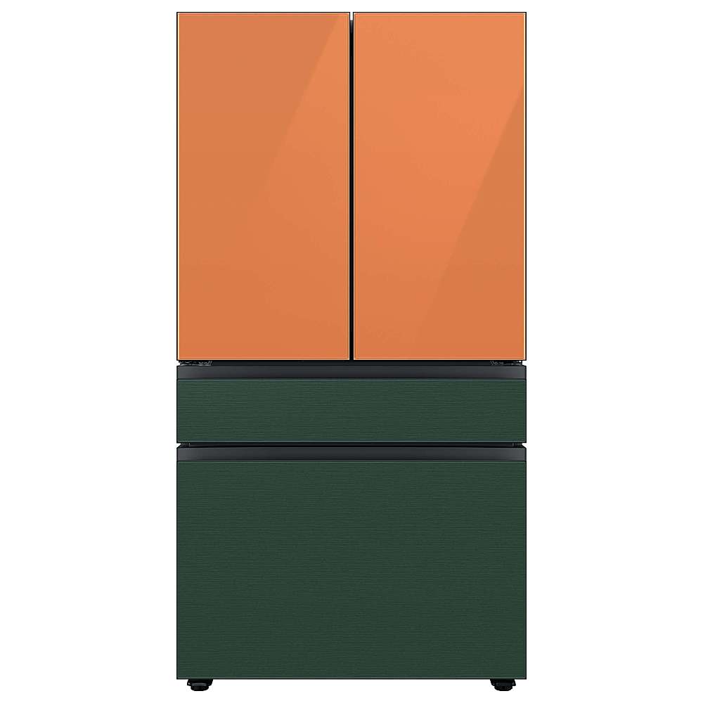 Alt View 14. Samsung - Bespoke 4-Door French Door Refrigerator Panel - Top Panel - Clementine Glass.