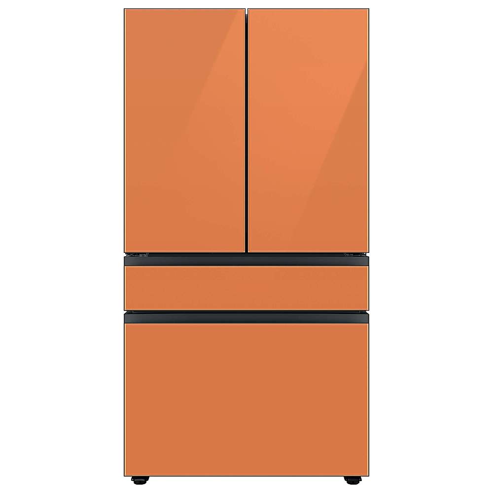 Alt View 17. Samsung - Bespoke 4-Door French Door Refrigerator Panel - Top Panel - Clementine Glass.
