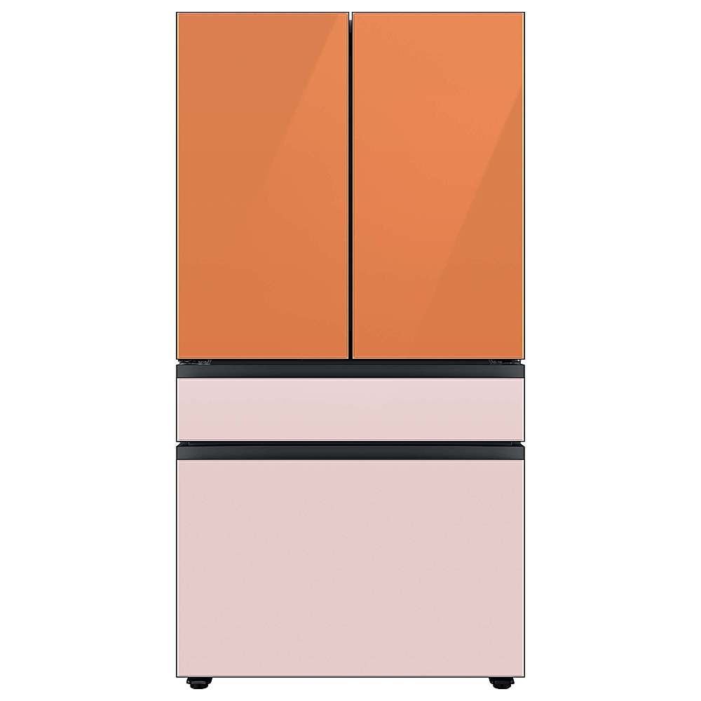 Alt View 19. Samsung - Bespoke 4-Door French Door Refrigerator Panel - Top Panel - Clementine Glass.