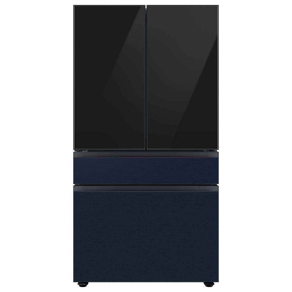 Alt View 14. Samsung - Bespoke 4-Door French Door Refrigerator panel - Bottom Panel - Navy Steel.