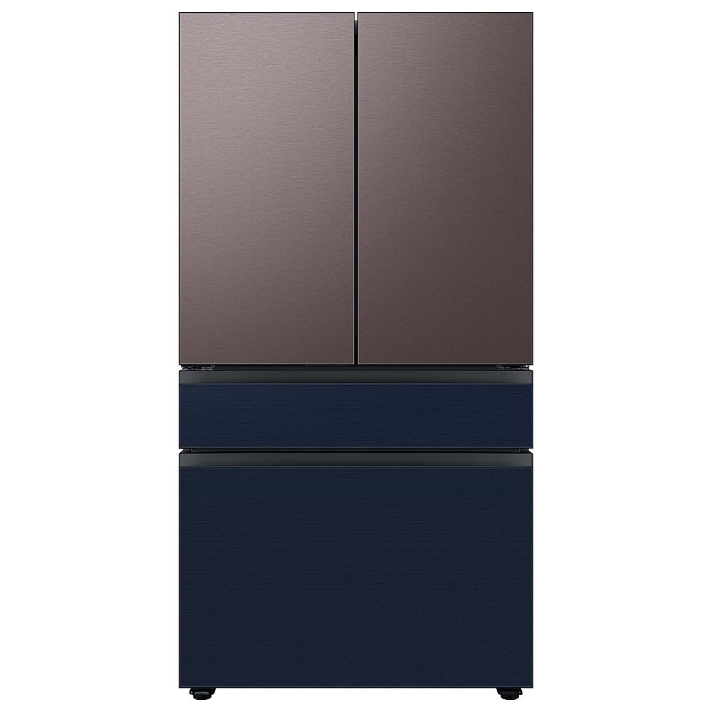 Alt View 17. Samsung - Bespoke 4-Door French Door Refrigerator panel - Bottom Panel - Navy Steel.
