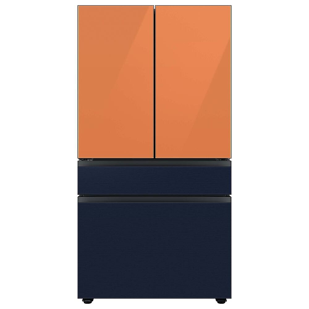 Alt View 19. Samsung - Bespoke 4-Door French Door Refrigerator panel - Bottom Panel - Navy Steel.