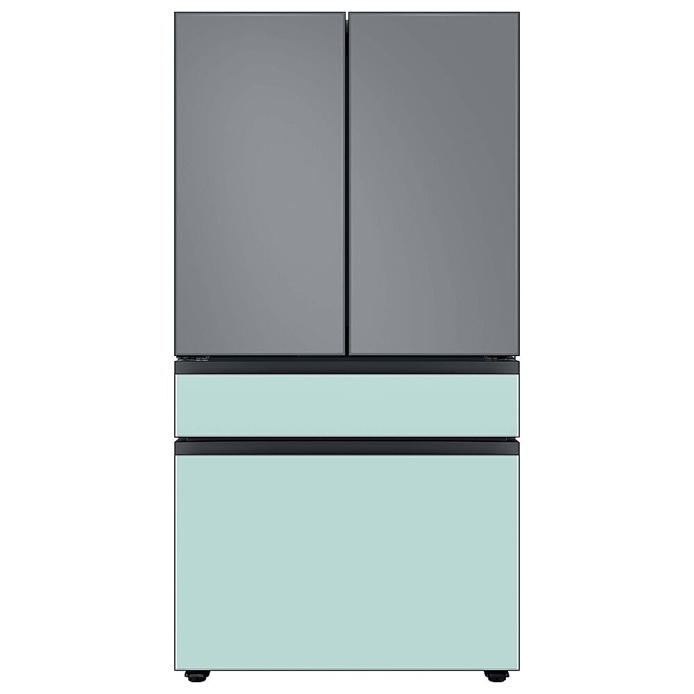 Alt View 13. Samsung - Bespoke 4-Door French Door Refrigerator panel - Bottom Panel - Morning Blue Glass.
