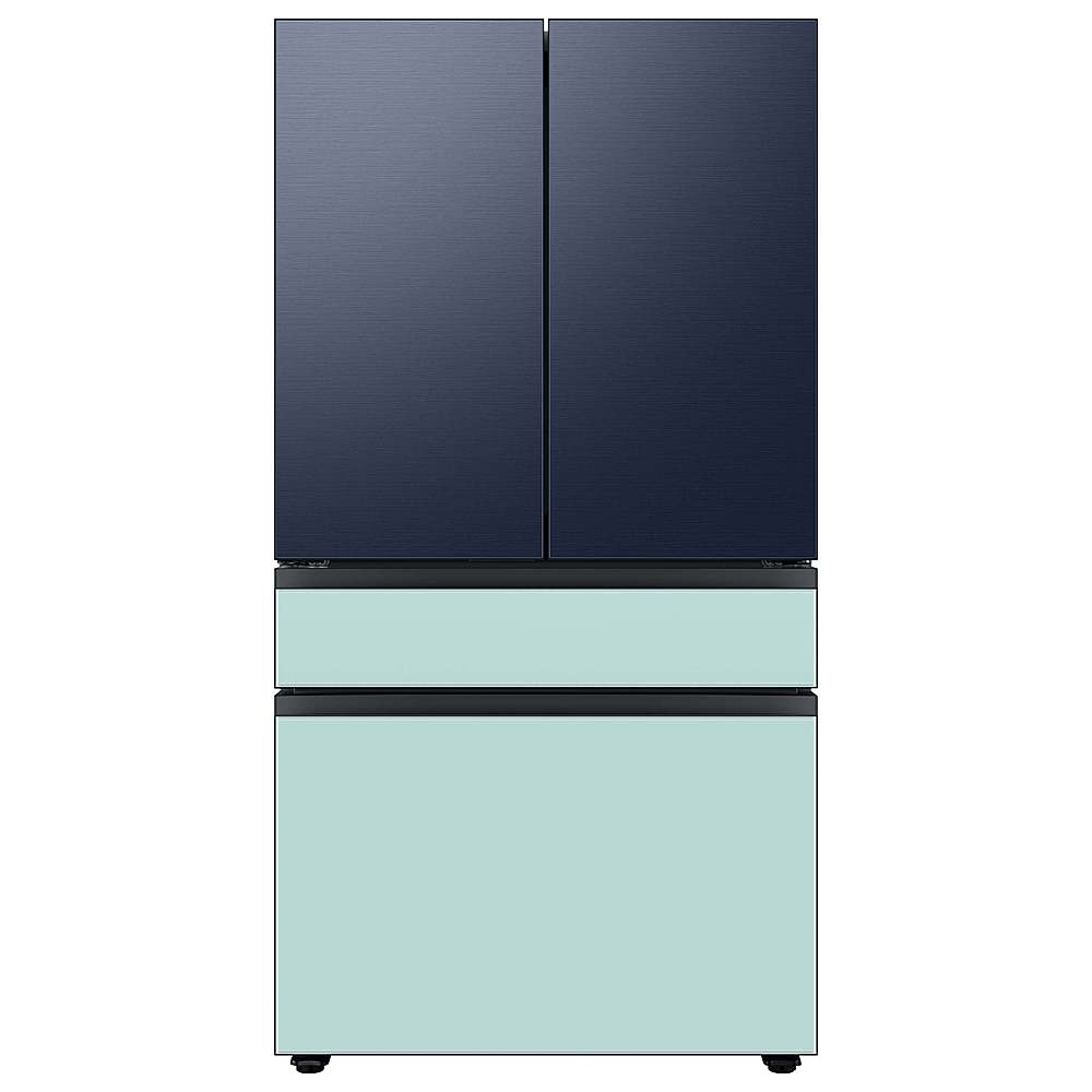 Alt View 16. Samsung - Bespoke 4-Door French Door Refrigerator panel - Bottom Panel - Morning Blue Glass.