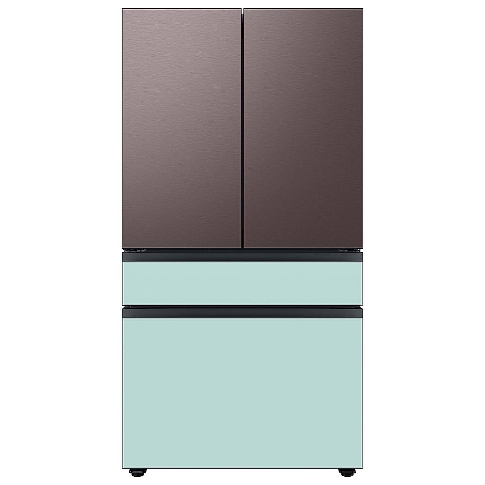 Alt View 18. Samsung - Bespoke 4-Door French Door Refrigerator panel - Bottom Panel - Morning Blue Glass.