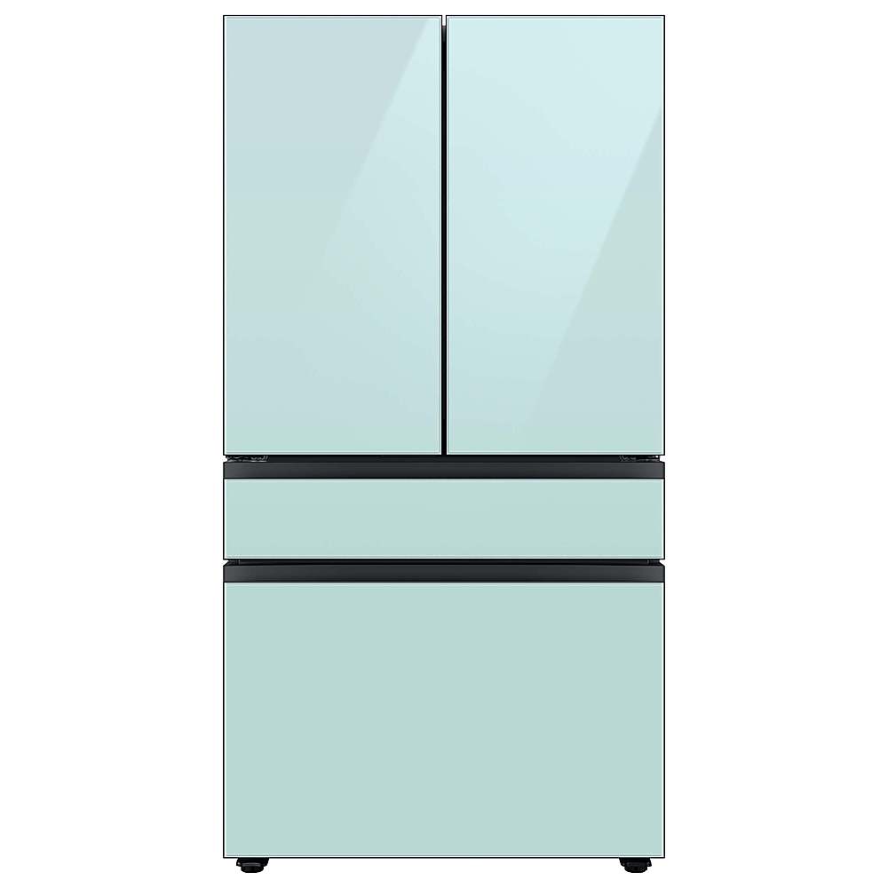Alt View 19. Samsung - Bespoke 4-Door French Door Refrigerator panel - Bottom Panel - Morning Blue Glass.
