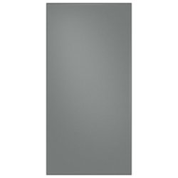 Samsung - Bespoke 4-Door French Door Refrigerator Panel - Top Panel - Gray Glass - Front_Zoom