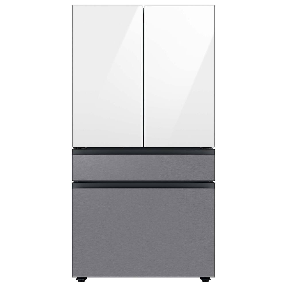 Alt View 11. Samsung - Bespoke 4-Door French Door Refrigerator Panel - Middle Panel - Stainless Steel.