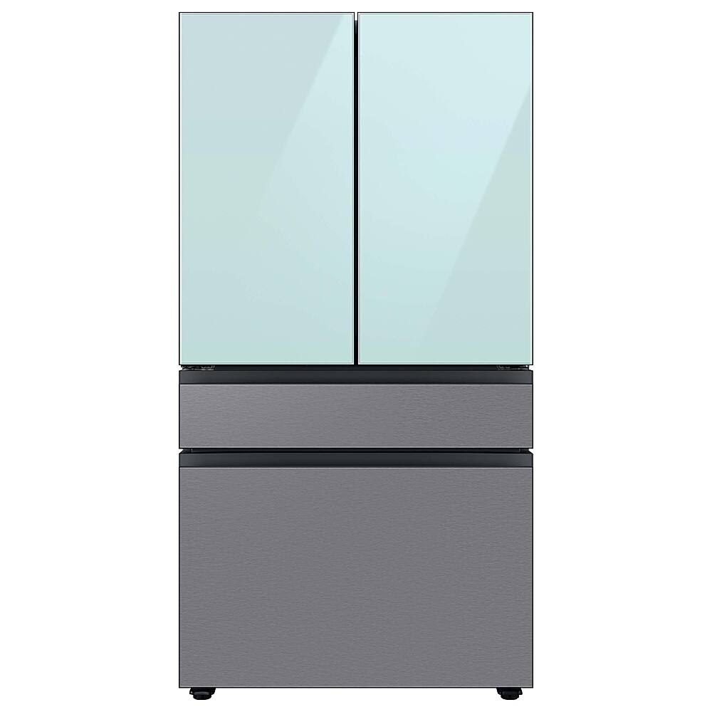 Alt View 19. Samsung - Bespoke 4-Door French Door Refrigerator Panel - Middle Panel - Stainless Steel.