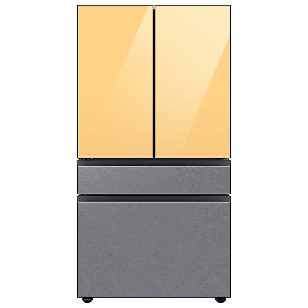 Alt View 21. Samsung - Bespoke 4-Door French Door Refrigerator Panel - Middle Panel - Stainless Steel.