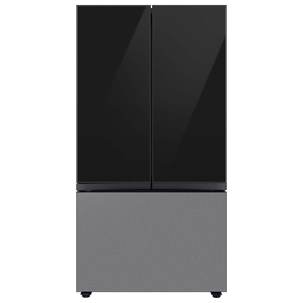 Alt View 12. Samsung - Bespoke 3-Door French Door Refrigerator panel - Top Panel - Charcoal Glass.