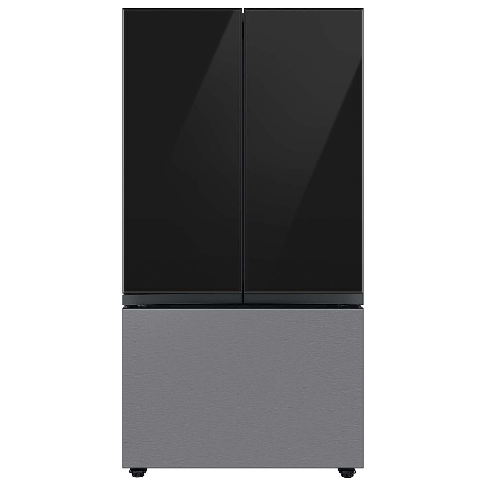Alt View 12. Samsung - Bespoke 3-Door French Door Refrigerator panel - Top Panel - Charcoal Glass.