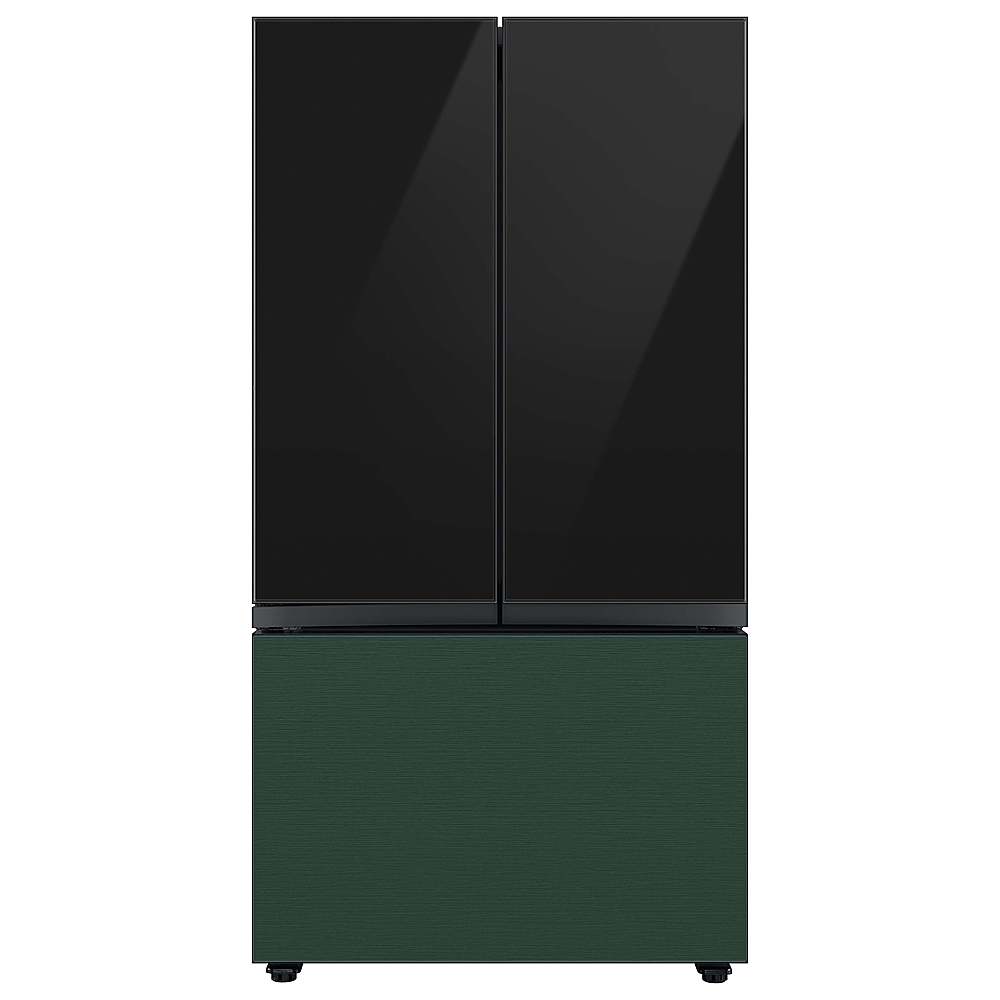 Alt View 16. Samsung - Bespoke 3-Door French Door Refrigerator panel - Top Panel - Charcoal Glass.