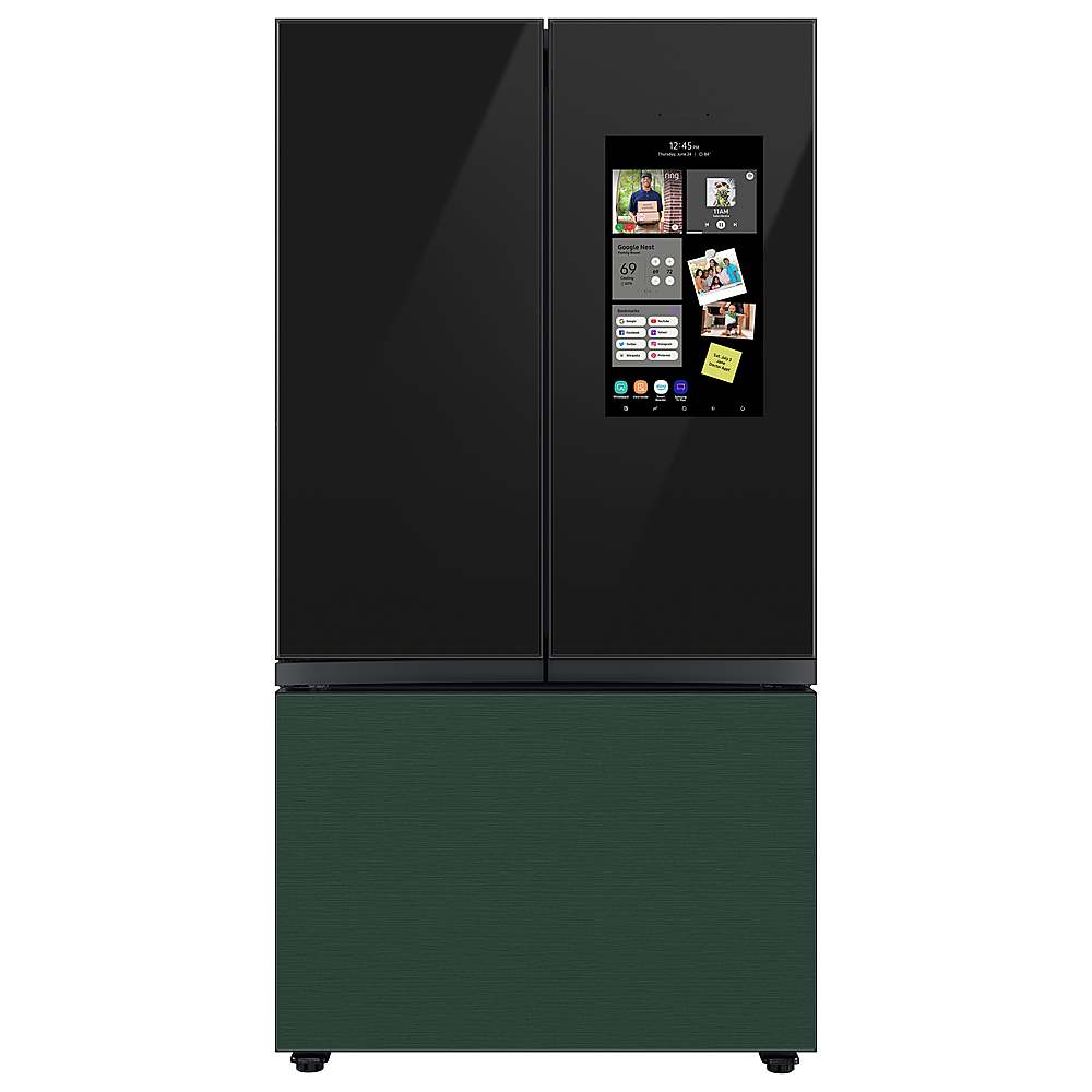 Alt View 17. Samsung - Bespoke 3-Door French Door Refrigerator panel - Top Panel - Charcoal Glass.