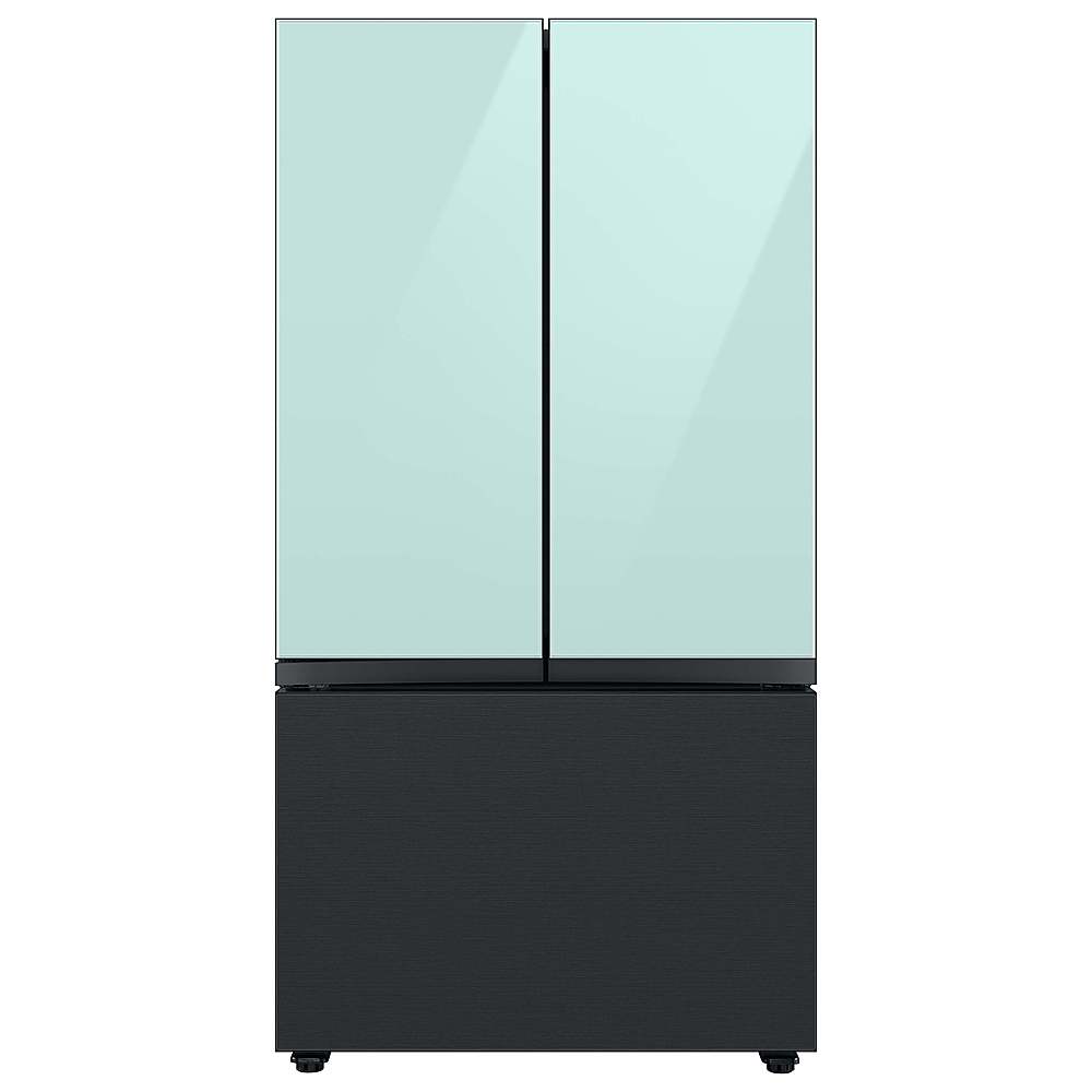 Alt View 13. Samsung - Bespoke 3-Door French Door Refrigerator panel - Top Panel - Morning Blue Glass.