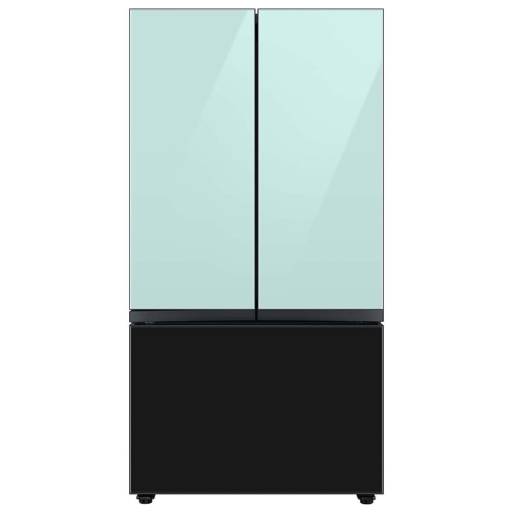 Alt View 14. Samsung - Bespoke 3-Door French Door Refrigerator panel - Top Panel - Morning Blue Glass.