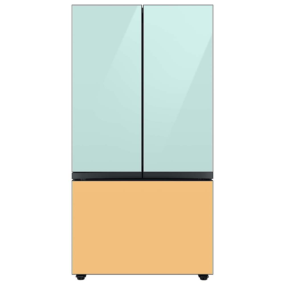 Alt View 20. Samsung - Bespoke 3-Door French Door Refrigerator panel - Top Panel - Morning Blue Glass.
