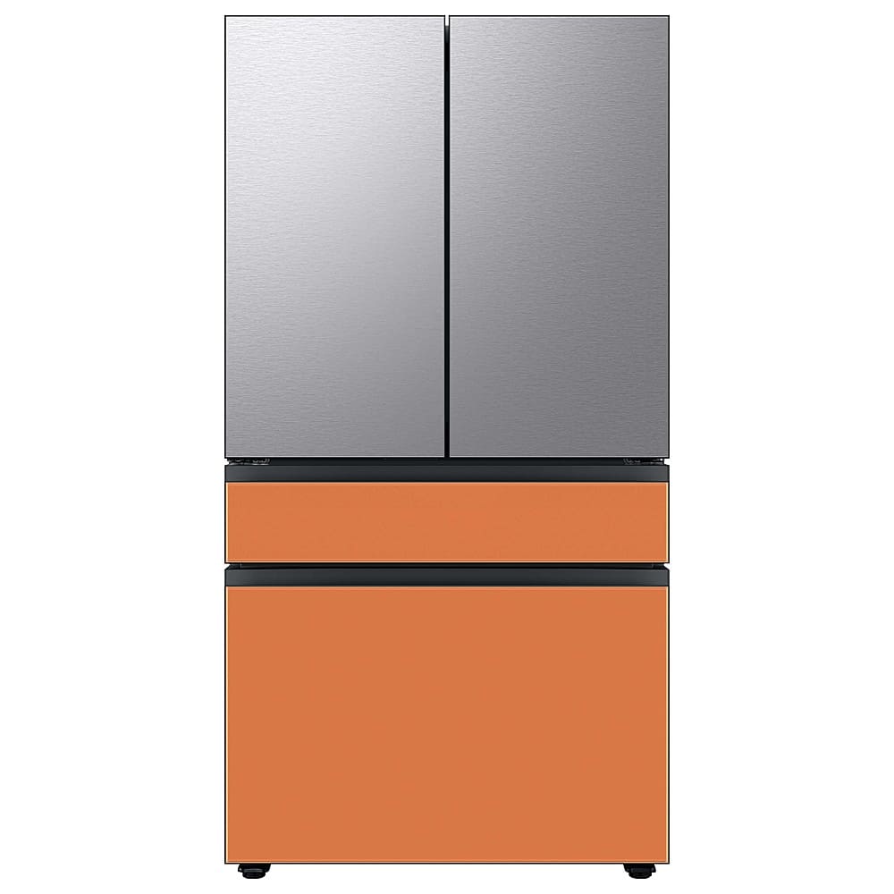 Alt View 17. Samsung - Bespoke 4-Door French Door Refrigerator Panel - Top Panel - Stainless Steel.