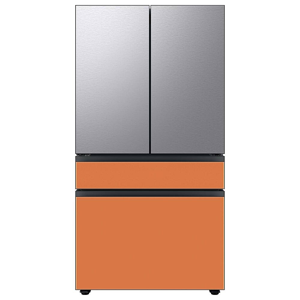 Alt View 17. Samsung - Bespoke 4-Door French Door Refrigerator Panel - Top Panel - Stainless Steel.