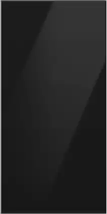 Front. Samsung - Bespoke 4-Door French Door Refrigerator Panel - Top Panel - Charcoal Glass.