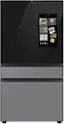 Alt View 12. Samsung - Bespoke 4-Door French Door Refrigerator Panel - Top Panel - Charcoal Glass.