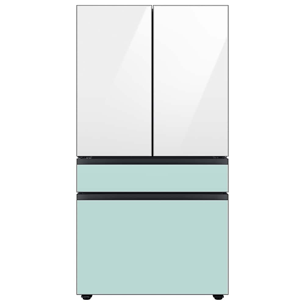 Alt View 11. Samsung - Bespoke 4-Door French Door Refrigerator Panel - Middle Panel - Morning Blue Glass.