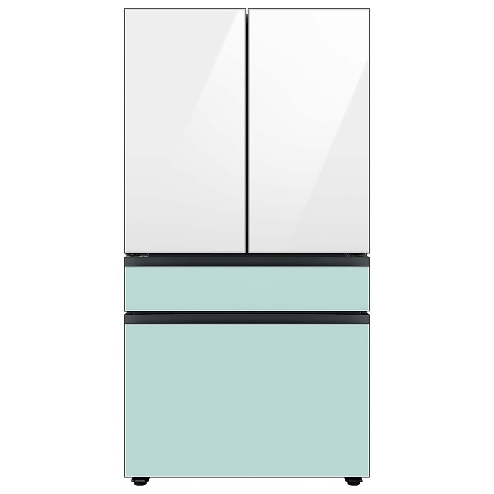 Alt View 11. Samsung - Bespoke 4-Door French Door Refrigerator Panel - Middle Panel - Morning Blue Glass.