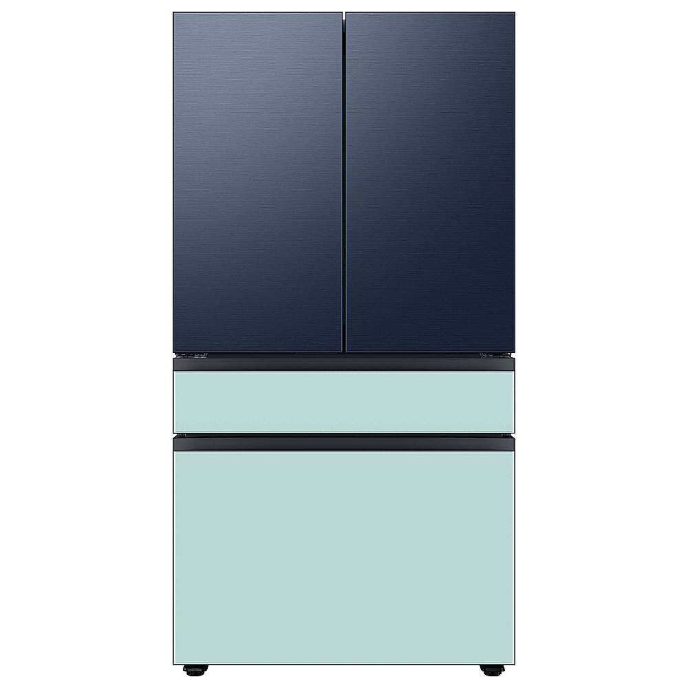 Alt View 15. Samsung - Bespoke 4-Door French Door Refrigerator Panel - Middle Panel - Morning Blue Glass.