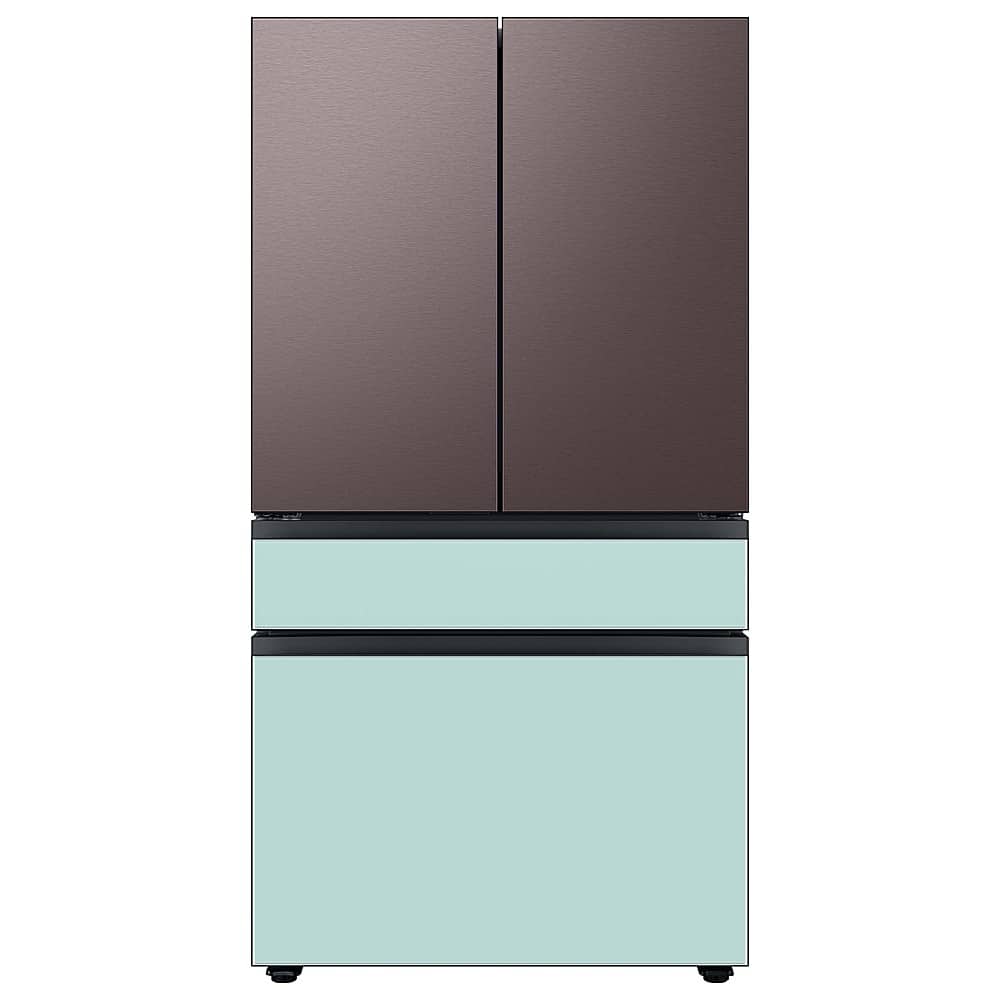 Alt View 18. Samsung - Bespoke 4-Door French Door Refrigerator Panel - Middle Panel - Morning Blue Glass.