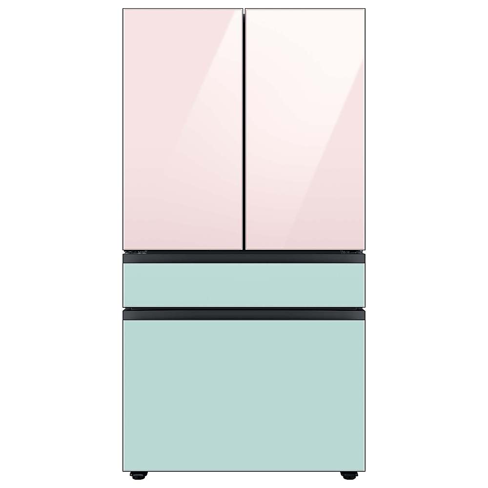 Alt View 22. Samsung - Bespoke 4-Door French Door Refrigerator Panel - Middle Panel - Morning Blue Glass.