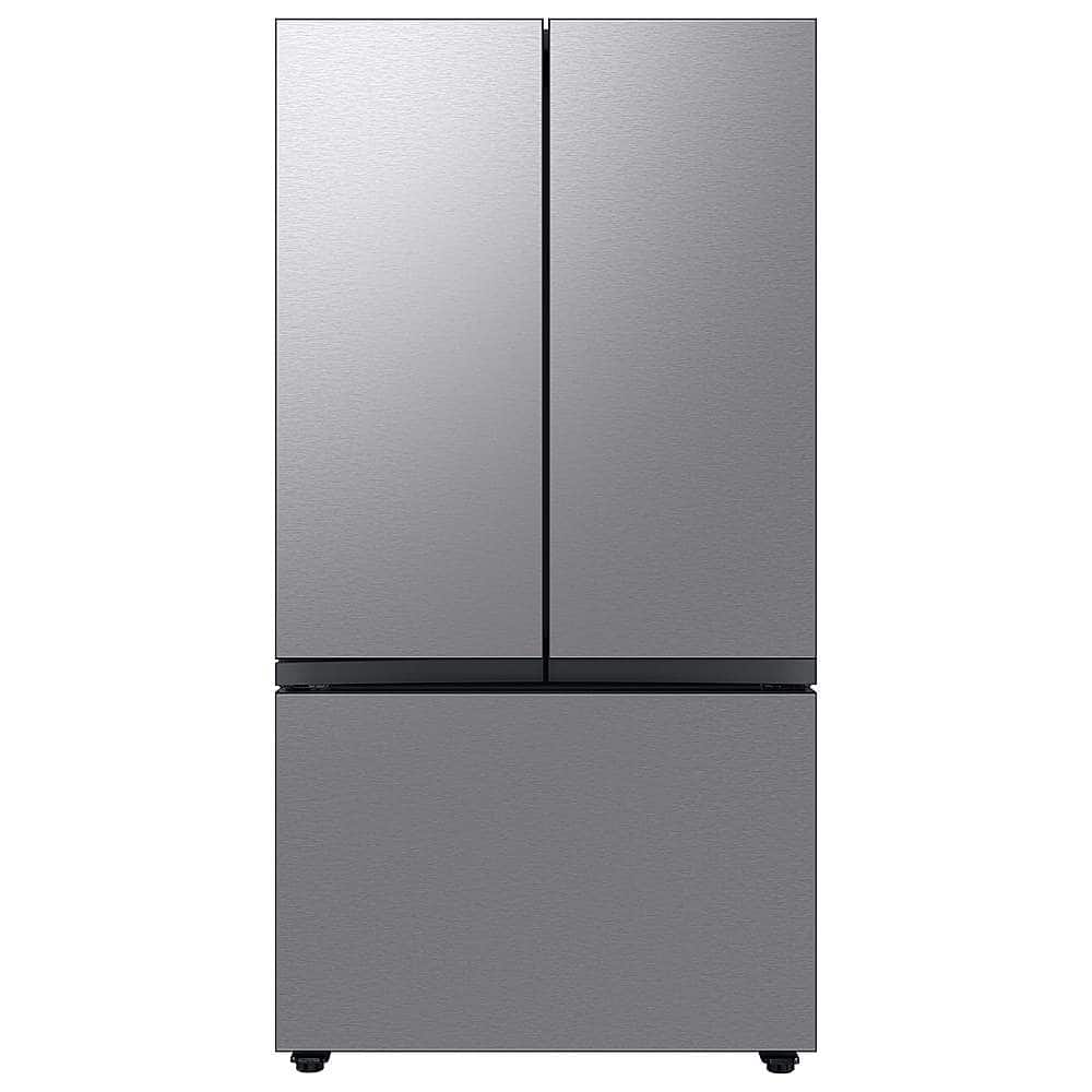 Alt View 12. Samsung - Bespoke 3-Door French Door Refrigerator panel - Top Panel - Stainless Steel.