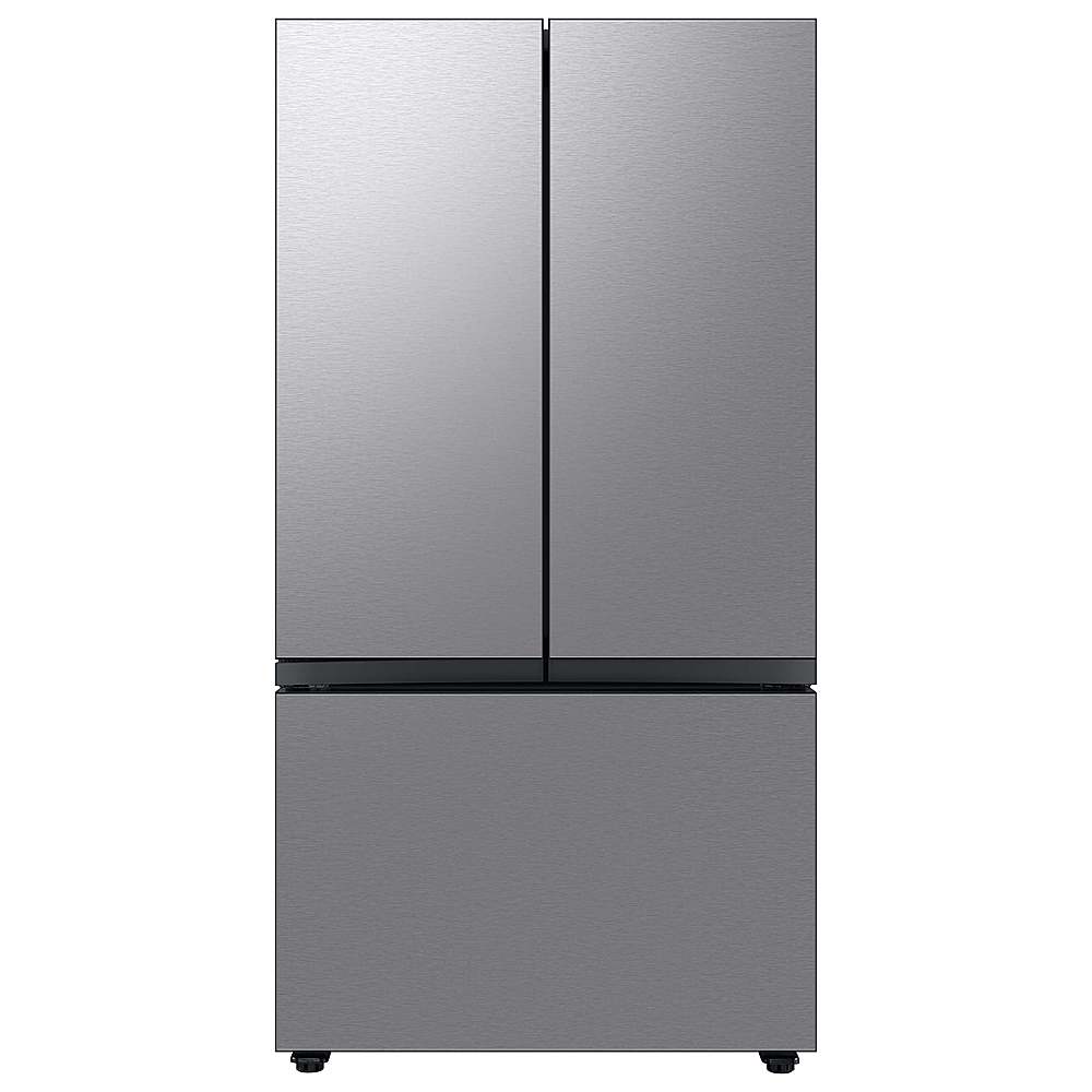 Alt View 12. Samsung - Bespoke 3-Door French Door Refrigerator panel - Top Panel - Stainless Steel.