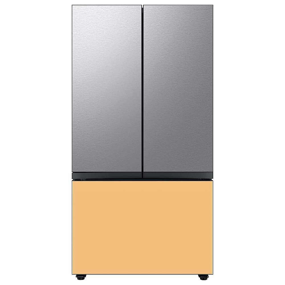 Alt View 21. Samsung - Bespoke 3-Door French Door Refrigerator panel - Top Panel - Stainless Steel.