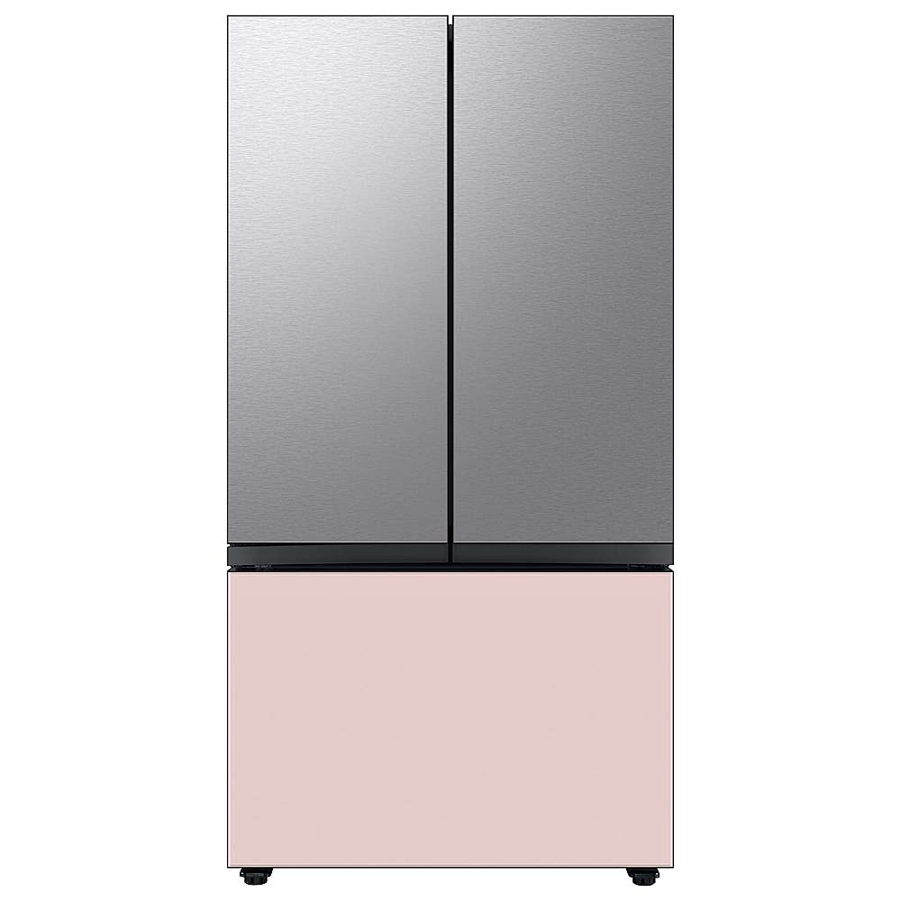 Alt View 22. Samsung - Bespoke 3-Door French Door Refrigerator panel - Top Panel - Stainless Steel.