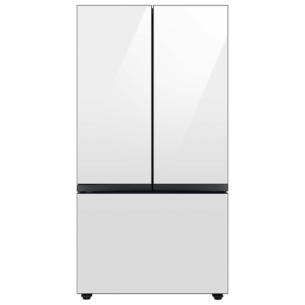 Alt View 11. Samsung - Bespoke 3-Door French Door Refrigerator panel - Top Panel - White Glass.